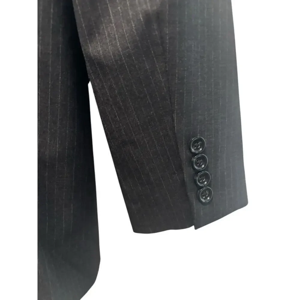J. Crew Ludlow Piana Blazer 44L Italian 120's Wool Suit Jacket Gray Sports Coat